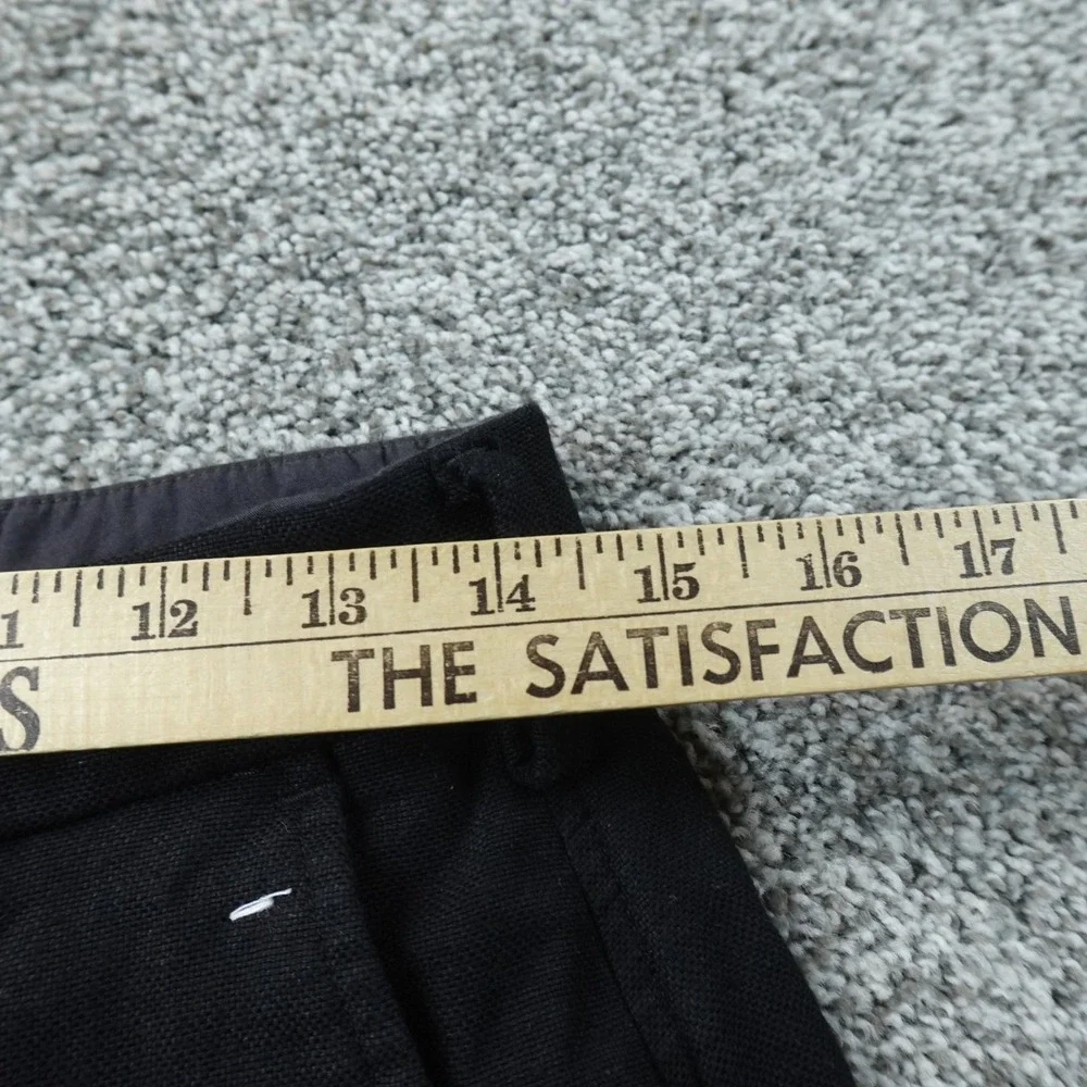 Abercrombie Fitch Pants Mens 29X32 Black Baggy Trouser Wide Leg Linen Chino